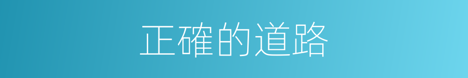 正確的道路的同義詞
