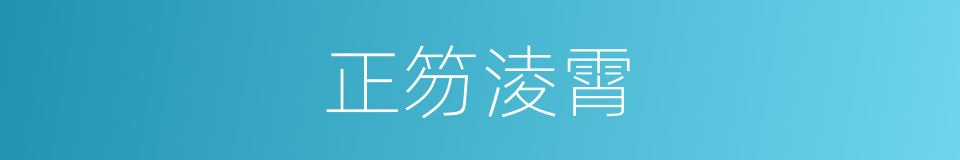 正笏淩霄的同義詞