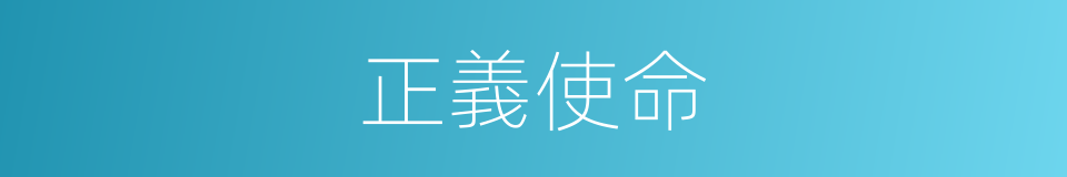 正義使命的同義詞