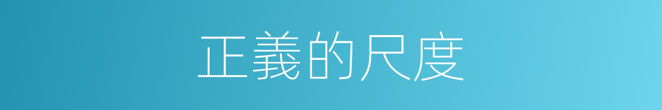 正義的尺度的同義詞