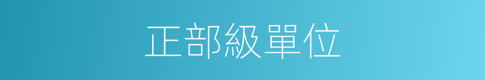 正部級單位的同義詞