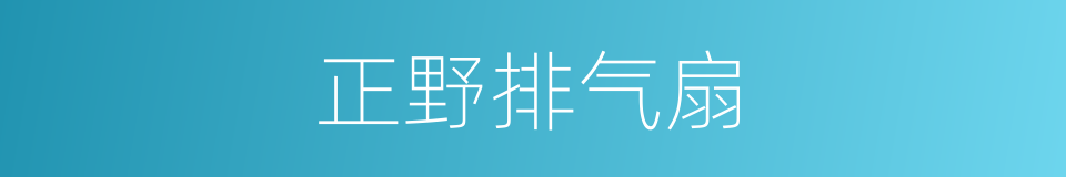 正野排气扇的同义词