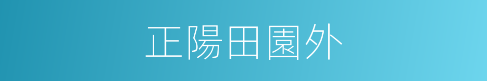 正陽田園外的同義詞