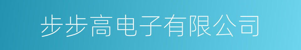 步步高电子有限公司的同义词