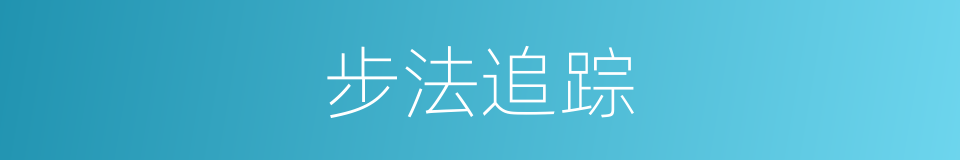 步法追踪的同义词