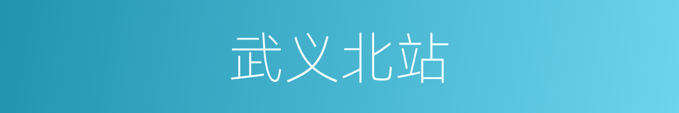 武义北站的同义词