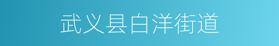 武义县白洋街道的同义词