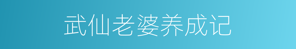 武仙老婆养成记的同义词