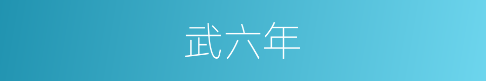 武六年的同义词