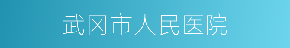 武冈市人民医院的同义词