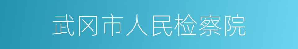 武冈市人民检察院的同义词