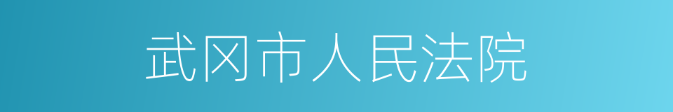 武冈市人民法院的同义词