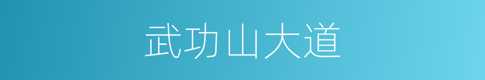 武功山大道的同义词