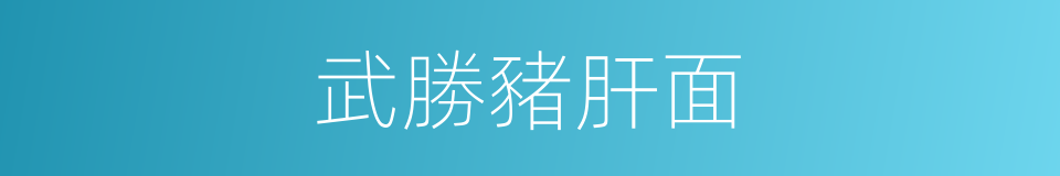 武勝豬肝面的同義詞