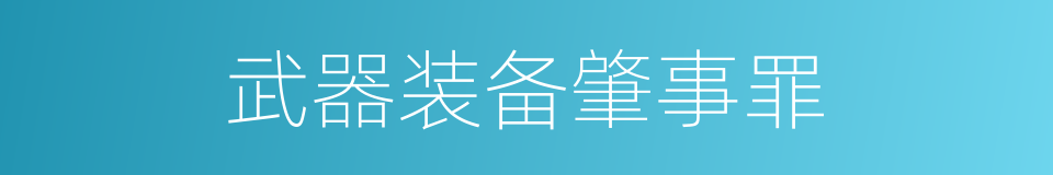 武器装备肇事罪的同义词