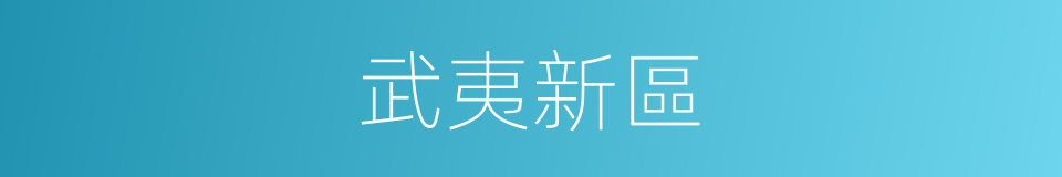 武夷新區的同義詞