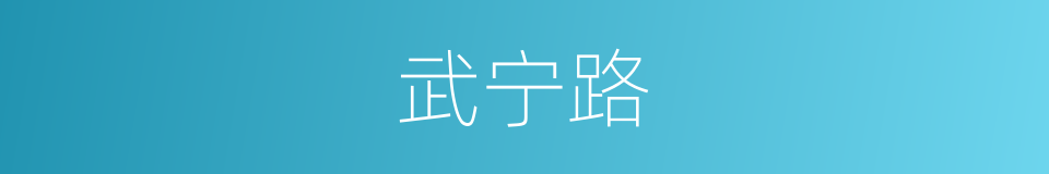 武宁路的同义词