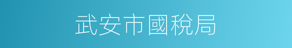 武安市國稅局的同義詞