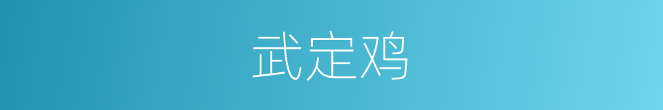 武定鸡的同义词