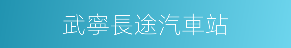 武寧長途汽車站的同義詞