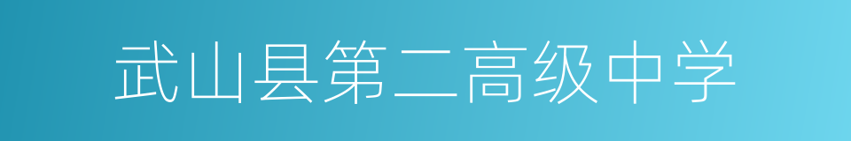 武山县第二高级中学的同义词