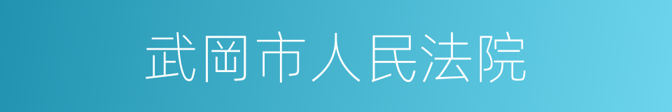 武岡市人民法院的同義詞