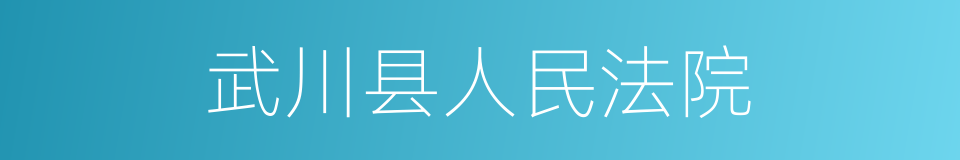 武川县人民法院的同义词