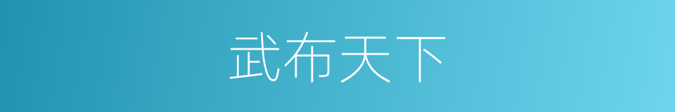 武布天下的同义词