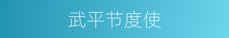 武平节度使的同义词