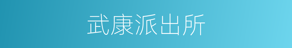 武康派出所的同义词