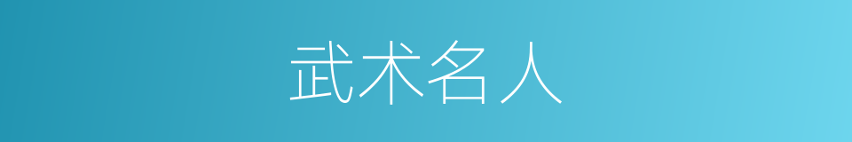 武术名人的同义词