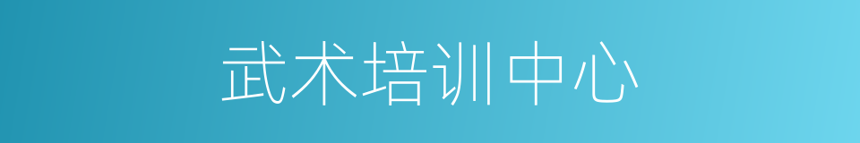 武术培训中心的同义词