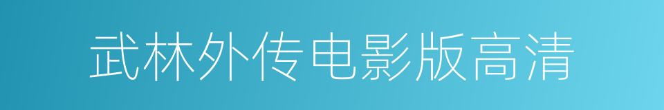 武林外传电影版高清的同义词