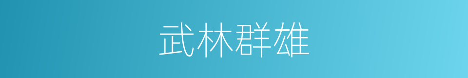 武林群雄的同义词