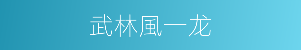 武林風一龙的同義詞