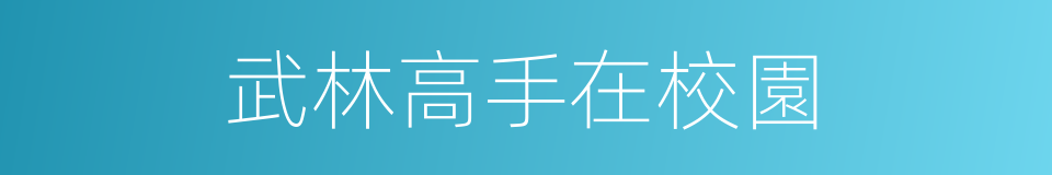 武林高手在校園的同義詞