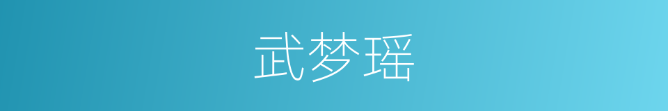 武梦瑶的同义词