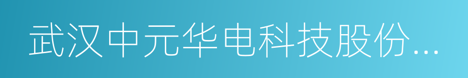 武汉中元华电科技股份有限公司的同义词