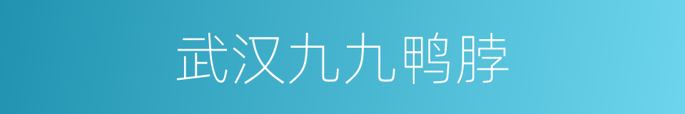 武汉九九鸭脖的同义词