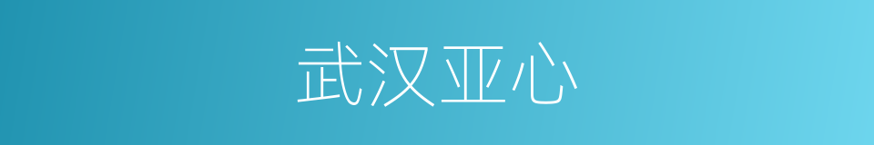 武汉亚心的同义词