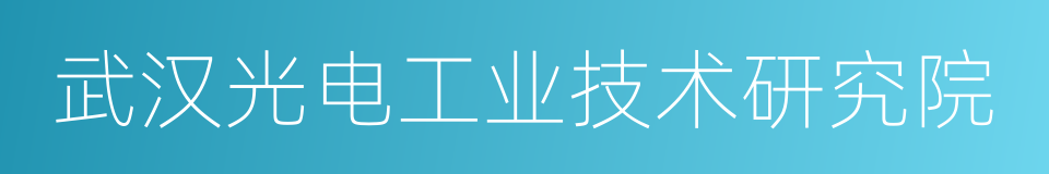 武汉光电工业技术研究院的同义词