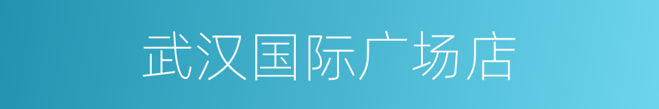 武汉国际广场店的同义词