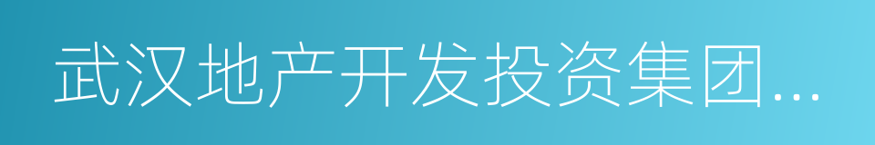 武汉地产开发投资集团有限公司的同义词