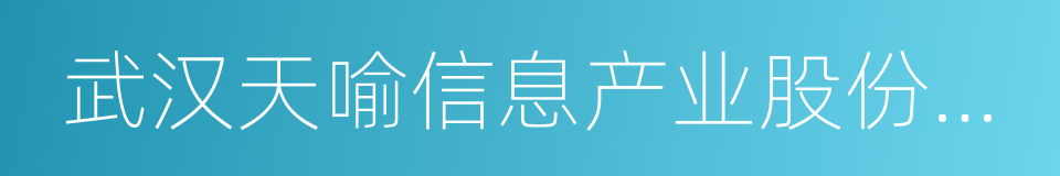 武汉天喻信息产业股份有限公司的同义词