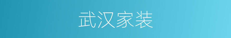 武汉家装的同义词