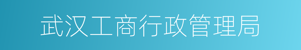 武汉工商行政管理局的意思