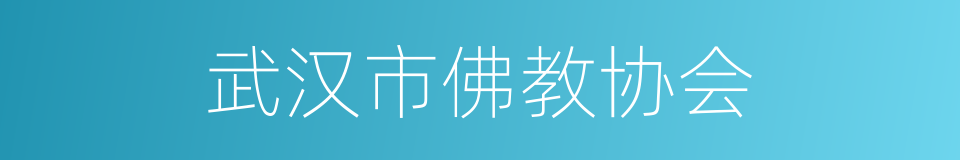 武汉市佛教协会的同义词