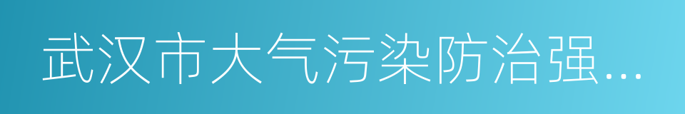 武汉市大气污染防治强化措施的同义词