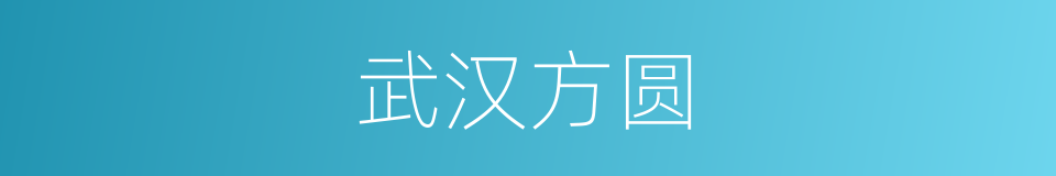 武汉方圆的同义词