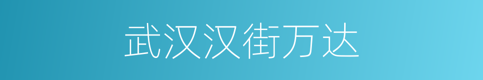 武汉汉街万达的同义词